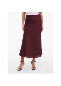 Vila, Unisex, Maxirock &raquo;VIELLETTE HW LONG SKIRT - NOOS&laquo; Kunstfaser, fig, 42, Langer Satinrock mit hoher Taille von Vila