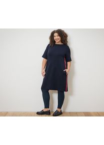 Tchibo - Sweatkleid mit Galonstreifen - Damen - Gr. S - dunkelblau