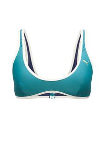 Puma Sportbikinitop Damen Gr&ouml;&szlig;e 80 cyanblau / wei&szlig;