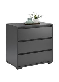 CARRYHOME Kommode , Anthrazit , Holzwerkstoff , 3 Schublade(n) Schubladen , 80x79x48 cm , In verschiedenen Gr&ouml;ssen erh&auml;ltlich , Kleinm&ouml;bel, Kommoden, Kommoden