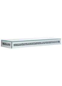 Xora Wandboard , Silberfarben , Glas, Holzwerkstoff , 70x6x16 cm , Wohnzimmer, Regale, Wandboards
