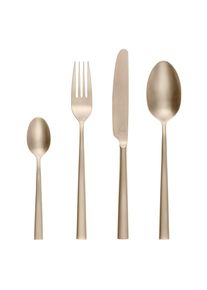 SOLA Besteck-Set , Champagner , Metall , 24-teilig , rostfrei, Vollheftmesser , Besteck, Besteck-Sets