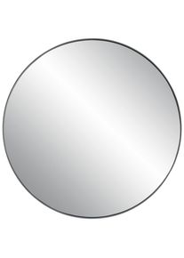 Xora Wandspiegel , Schwarz , Glas , rund , 60x60x3.5 cm , Bsci , Garderobe, Garderobenspiegel