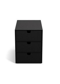 Schubladenbox , Schwarz , Papier, Karton , 16x20.5x25 cm , Ordnen & Aufbewahren, Deko- & Aufbewahrungsboxen, Schubladenboxen