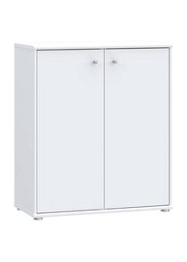 Kommode , Weiss , Holzwerkstoff , 2 F&auml;cher , 73.7x85.5x34.8 cm , Typenauswahl, Beim&ouml;bel erh&auml;ltlich, stehend , Kleinm&ouml;bel, Kommoden, Kommoden