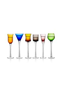 Jelmoli Whiskyglas &raquo;Lyngby Aquavit London 6 St&uuml;ck, 2,5 cl bis 5 cl&laquo;, transparent, Glas, 18 cm