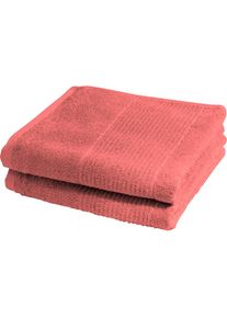 Fleuresse, Fleuresse Duscht&uuml;cher &raquo;2828&laquo; Duschhandt&uuml;cher, Handt&uuml;cher, Walkfrottee, 100% Baumwolle, rot, hellrot, Frottier, Obermaterial: 100% Baumwolle