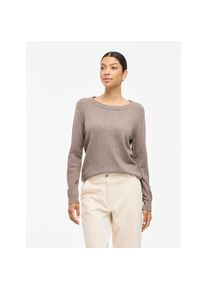 Vila, Unisex, Rundhalspullover &raquo;VIRIL O-NECK L/S KNIT TOP - NOOS&laquo; Viskosemischung, regular fit, falcon detail:melange, S, Basic Pullover von Vila