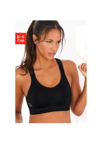active by Lascana Lascana Active, LASCANA ACTIVE Sport-BH mit weichem Frottee-Lining und breiten, wattierten Tr&auml;gern, schwarz, 70, Cup E, Sport-BH