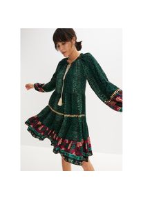 bonprix, Unisex, bonprix Tunikakleid &raquo;Tunika-Kleid aus fliessender Viskose&laquo; f&uuml;r stilvollen Auftritt, aus fliessender Viskose, in A-Linie, dunkelgr&uuml;n 