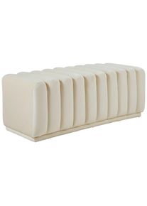 Novel Sitzbank , Weiss , Metall, Textil , 113x42x48 cm , Esszimmer, B&auml;nke, Sitzb&auml;nke