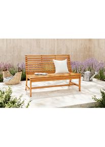 Ambia Garden Gartenbank , Teakfarben , Holz , Akazie , Hartholz , 125x87x66 cm , Gartenm&ouml;bel, Gartenb&auml;nke