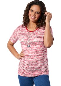 Damen T-Shirt im Ringelmuster erdbeere-flamingo-bedruckt