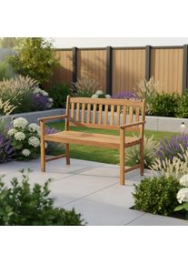 Acamp Gartenbank , Akaziefarben , Holz , Akazie , Hartholz , 56x86x110 cm , abwischbar , Gartenm&ouml;bel, Gartenbank