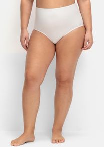 sheego Witt Damen Taillenslip im 5er-Pack, 1x marine + 1x schwarz + 1x wei&szlig;, Gr&ouml;&szlig;e 40/42, 95% Baumwolle, 5% Elasthan