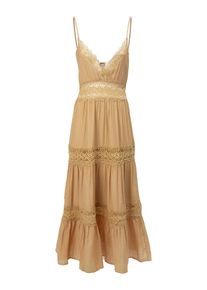 Influencer, Femmes Robe 'Crochet', camel