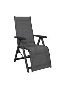 Kettler Garten-Relaxsessel , Anthrazit, Grau , Metall, Textil , 61x111x90 cm , klappbar , Gartenm&ouml;bel, Gartenliegen, Liegest&uuml;hle