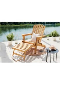 Ambia Garden Garten-Relaxsessel , Akaziefarben , Holz , Akazie , vollmassiv , 138x74x88 cm , inklusive Armlehnen, faltbar, ausziehbare Fussst&uuml;tze , Gartenm&ouml;bel, Gartenliegen, Liegest&uuml;hle