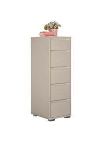 CARRYHOME Kommode , Kaschmir , Kunststoff , 5 Schublade(n) Schubladen , 40x120x48 cm , Kleinm&ouml;bel, Kommoden, Kommoden