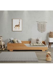 Mid.you Bodenbett , Honig , Holz , Kiefer,Kiefer , massiv,massiv , 90x200 cm , FSC MIX , bodentiefer Einstieg , Baby- und Kinderm&ouml;bel, Kinder- & Jugendzimmer, Kinderbetten, Bodenbetten