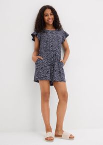 Jersey-Jumpsuit aus elastischem Bio-Baumwoll-Mix in blau, Gr&ouml;sse 140/146, 95% Baumwolle, bonprix