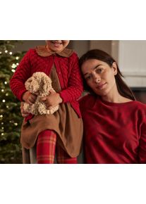 Tchibo - Robe en jacquard &agrave; carreaux - taille: L - rouge/&agrave; carreaux