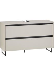 Xora Waschbeckenunterschrank , Schwarz, Kaschmir , Holzwerkstoff , 2 Schublade(n) Schubladen , 100x60x36 cm , Made in EU , freistehend , Badezimmer, Badezimmerschr&auml;nke, Waschbeckenunterschr&auml;nke