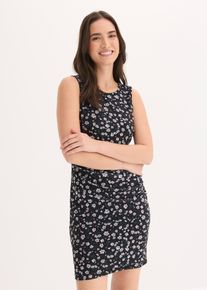 Tailliertes Minikleid aus feinem Mesh in schwarz, Gr&ouml;sse 52/54 (XXL), bonprix