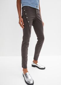 Twillhose aus elastischem Baumwoll-Mix in grau, Gr&ouml;sse 40, 97% Baumwolle, bonprix