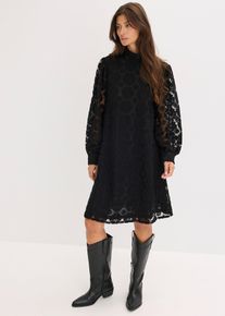 Minikleid aus Spitze in schwarz, Gr&ouml;sse 48, bonprix