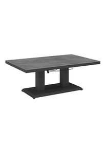 Ambia Garden Loungetisch , Dunkelgrau , Metall, Glas , rechteckig , eckig, S&auml;ule , 85x51-71x140 cm , h&ouml;henverstellbar , Gartenm&ouml;bel, Loungem&ouml;bel, Lounge-Serien