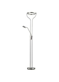 Fischer und Honsel Fischer & Honsel Led-Deckenfluter , Nickelfarben , Metall , l&auml;nglich , 47x180x36 cm , Lampen & Leuchten, Innenbeleuchtung, Stehlampen, LED-Deckenfluter