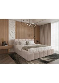 CARRYHOME Polsterbett , Beige , Holz , Hainbuche , 180x200 cm , Schlafzimmer, Betten, Polsterbetten