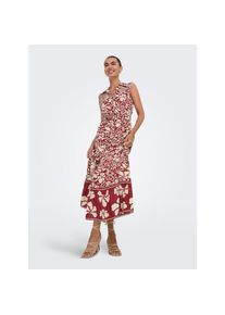 Only, Unisex, Only Maxikleid &raquo;ONLVIBE LIFE S/L SHIRT LONG DRESS WVN&laquo; Sommerkleid, merlot aop:cd narri prinit, S, N-Gr, &Auml;rmelloses und langes Kleid von