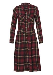 Koroshi Blusenkleid Damen Gr&ouml;&szlig;e 36 creme / dunkelrot / schwarz Winterkleid