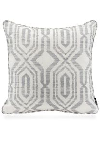 HOCK H.O.C.K., Dekokissen &raquo;Toledo&laquo; Outdoor, Ikat-Muster, schmutz-& wasserabweisend, mit Reissverschluss, beige, grau, hellgrau, gemustert, Leinen, 