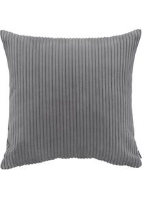 HOCK H.O.C.K., Dekokissen &raquo;Corduroy&laquo; weiches Cord, grau, cord, Polyester, 1 Stk.