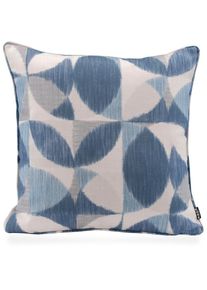 HOCK H.O.C.K., Dekokissen &raquo;Marbella&laquo; Outdoor, Batik-Look, schmutz-& wasserabweisend, mit Reissverschluss, blau, dunkelblau, hellgrau, gemustert, Leinen, 