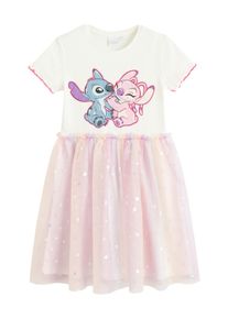 Cool Club Kleid M&auml;dchen Gr&ouml;&szlig;e 116 pastellpink / wei&szlig;