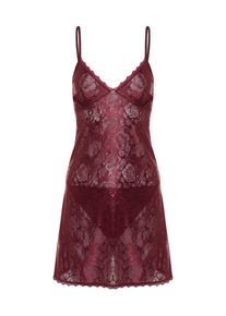 Trendyol Set: Neglig&eacute;e und String Damen Gr&ouml;&szlig;e 40 burgunder