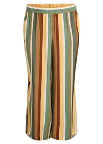 ZIZZI, Femmes Pantalon 'Efina', marron / jaune citron / vert / blanc