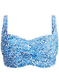 Swim by Zizzi, Femmes Hauts de bikini 'Stella', bleu / blanc