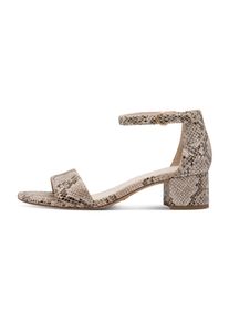 Tamaris, Femmes Sandales, cr&egrave;me / cappuccino / noir