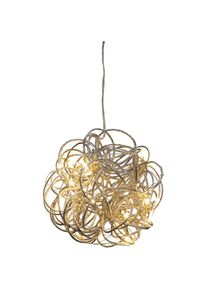 Creativ Light, Creativ light Dekoobjekt &raquo;H&auml;nge-Drahtkugel&laquo; mit 10 LED's, &Oslash; 15 cm, batteriebetrieben, 2er-Set, silberfarben, Draht, &Oslash; 15 cm