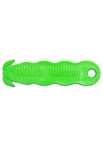 KLEVER Einweg-Cuttermesser KLEEN, verdeckter Doppelklingenkopf, Umh&auml;nge&ouml;se, Kunststoff, gr&uuml;n