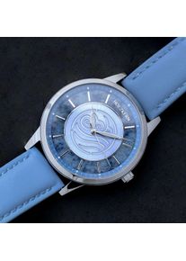 Holzkern Holzuhr Water Tribe (Marmor/Blau), Herren, Naturholz