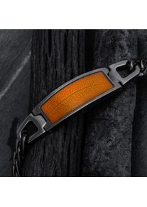 Holzkern Armb&auml;nder Herren Dunkelgrau und Blatt