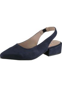 Damen Slingpumps mit Gummizug dunkelblau
