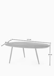 Couchtisch in schwarz, 40x111 cm, bonprix