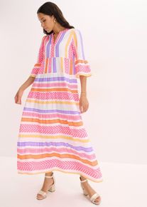 Maxikleid aus flie&szlig;ender Viskose in weiss, Gr&ouml;sse 48, bonprix